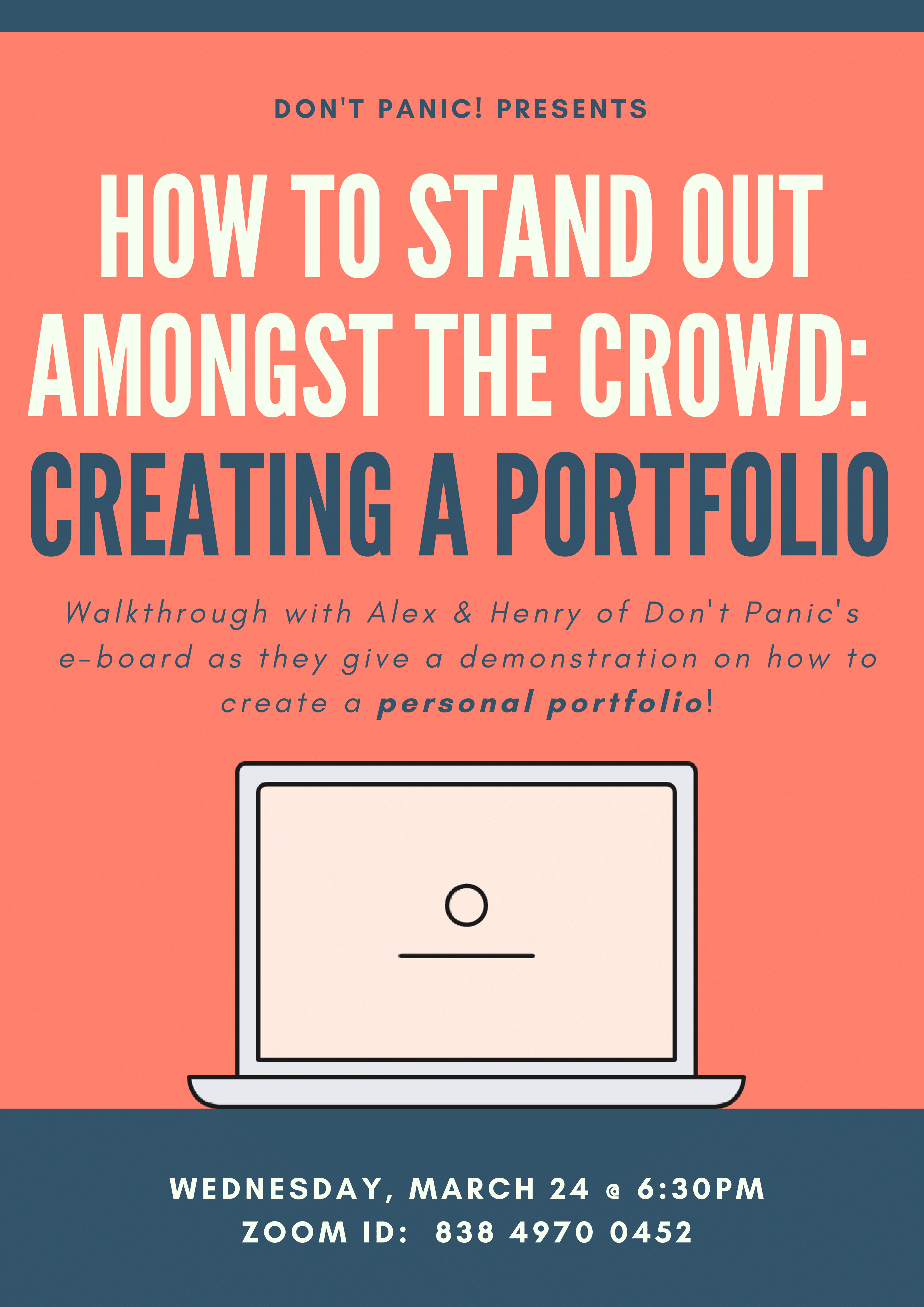 Banner for the event How to stand out amongst the crowd: creating a portfolio.