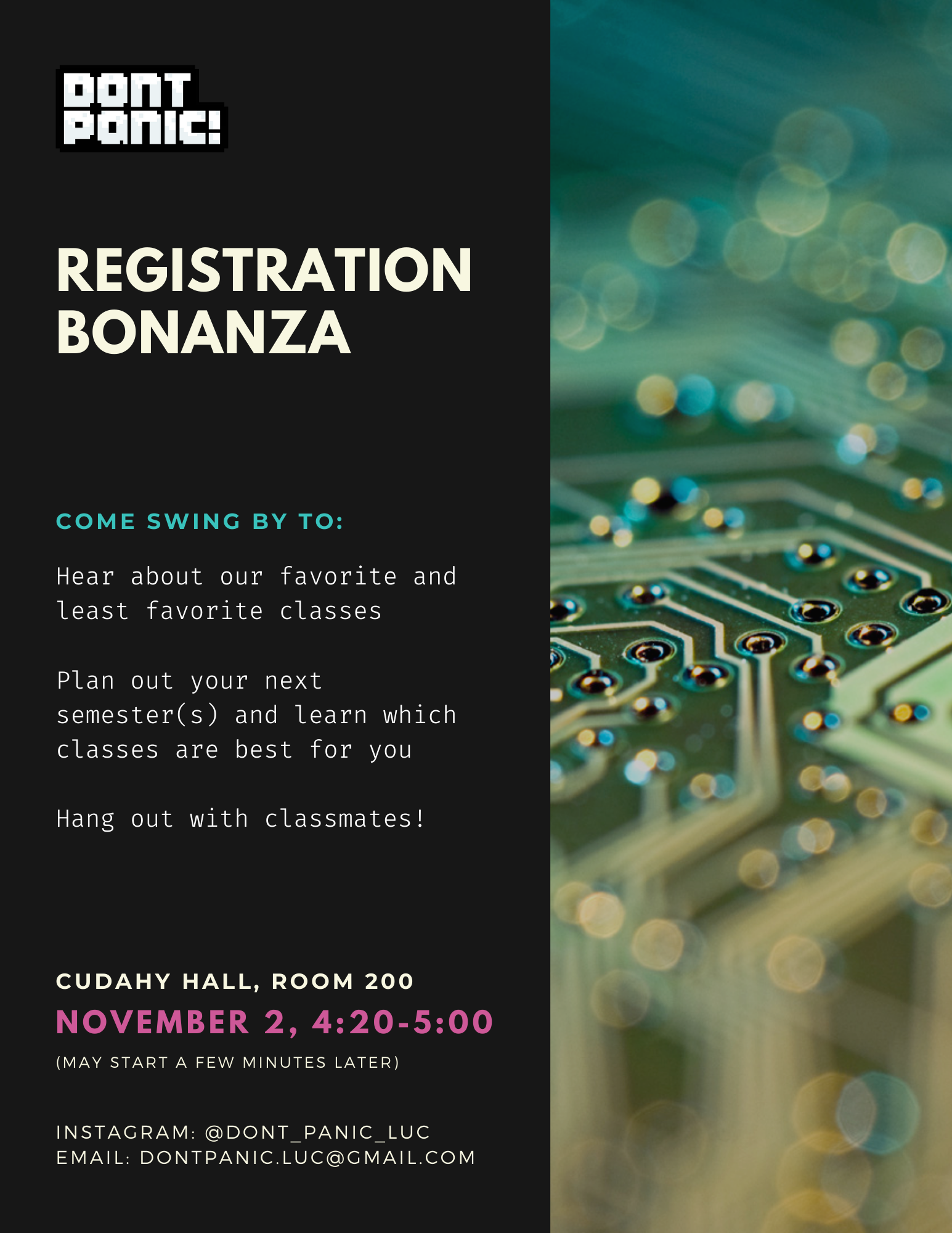 Banner for the event Registration Bonanza